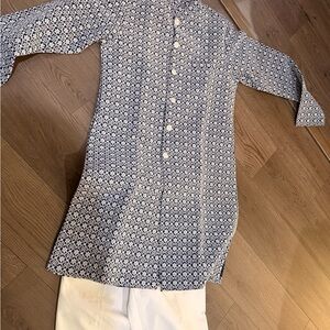 Patterned Button-Down Shirt
